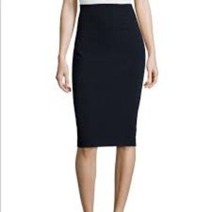 Escada Navy Blue Pencil Midi Skirt 44 10